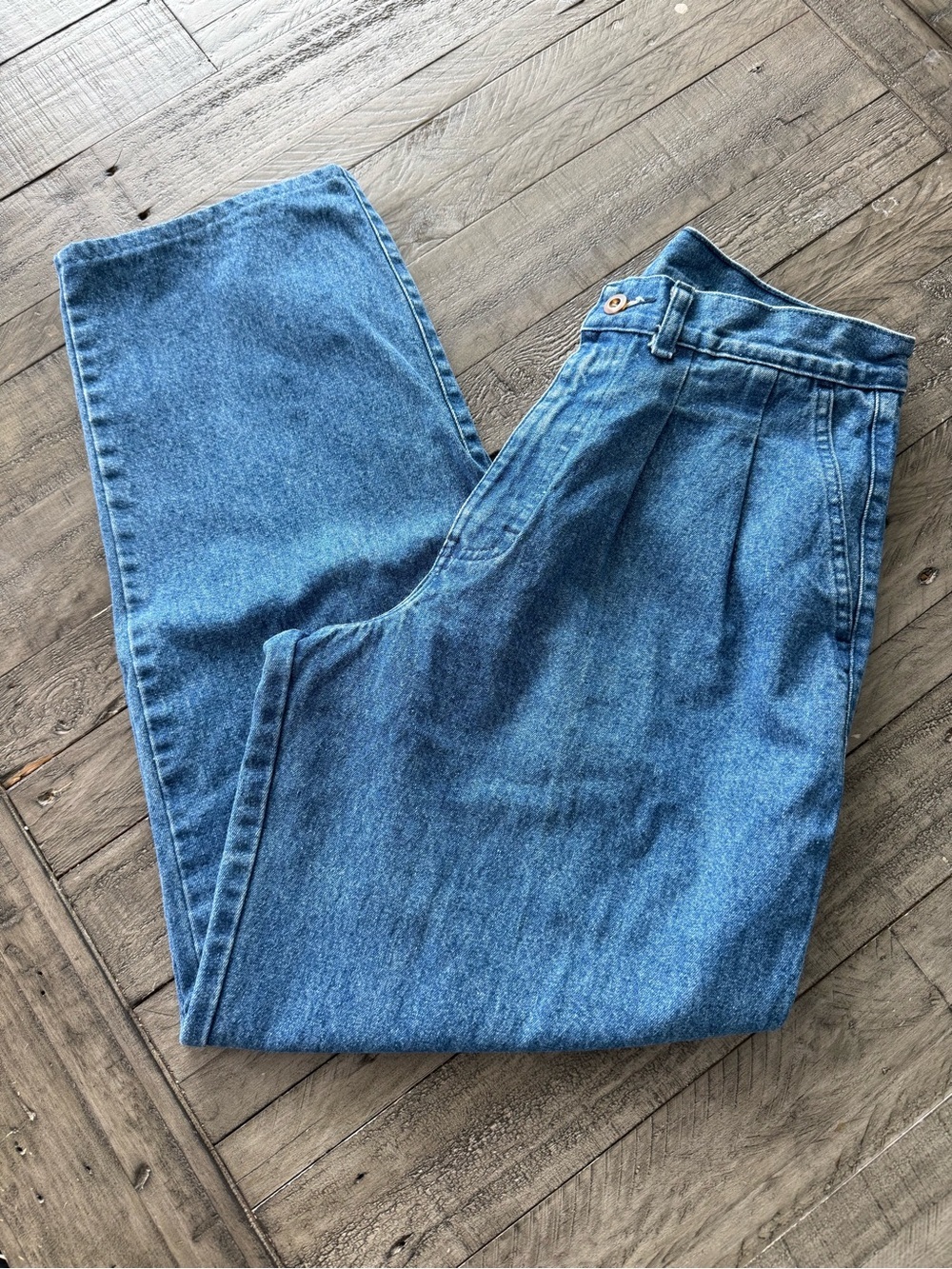 Vintage | Blue Bay Jean Co. 100% Cotton Classic Blue Denim Mom Jeans